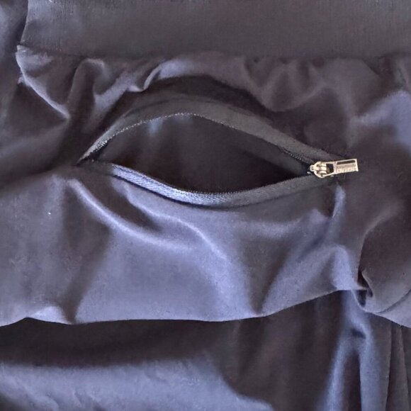 Athleta Nolita Navy Blue High Rise Elastic Waist Wide Leg Pants Size 8 Tall - Picture 10 of 14